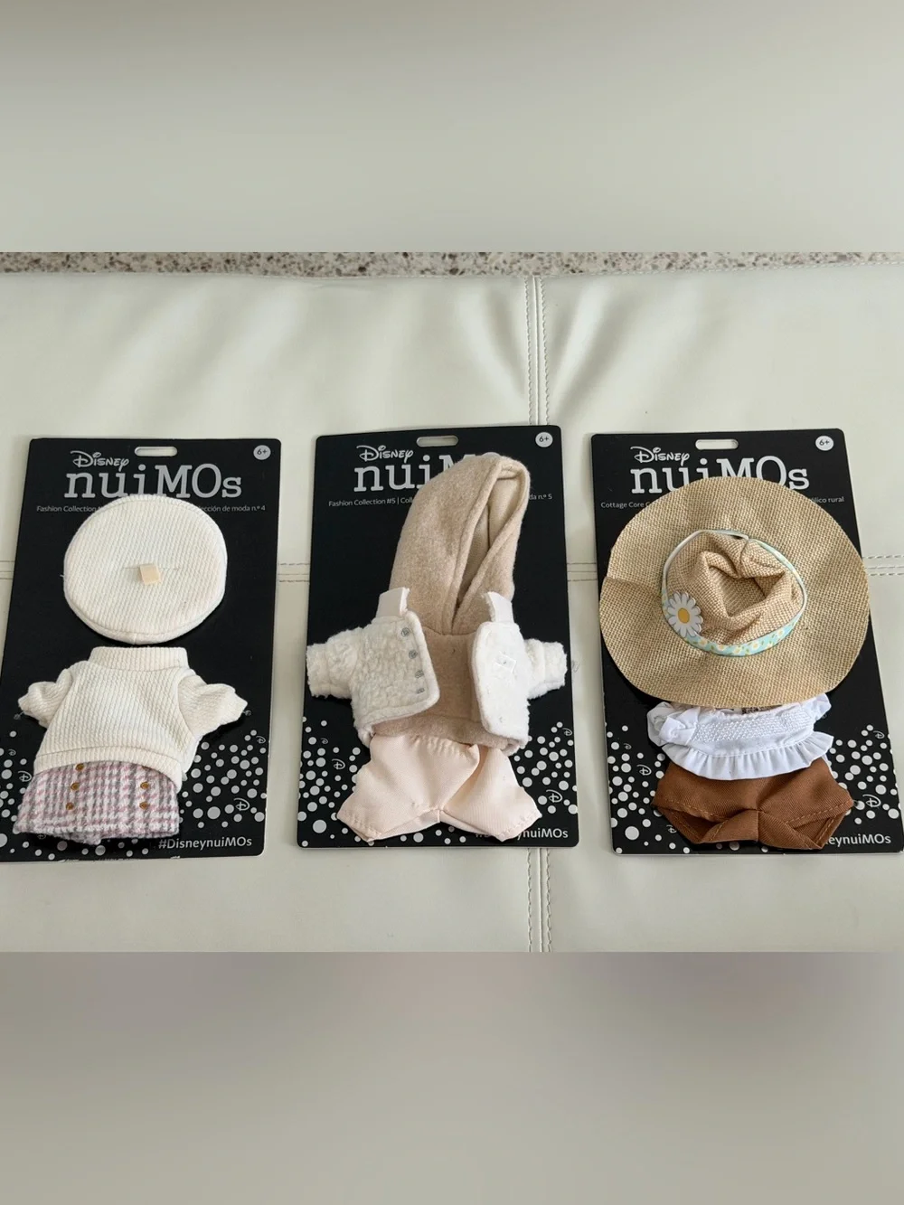 NWT Disney nuiMOs 3 Beige & Cream Outfits cottage core Fashion Collection 4 & 5